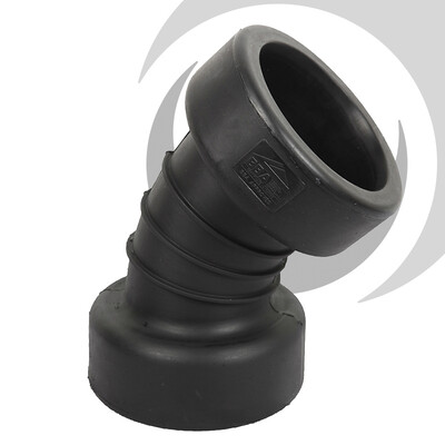 225mm ID Twinwall Drain Bend D/Socket 45deg Short Radius inc. seals