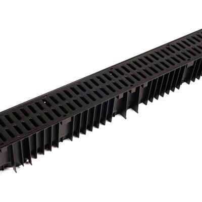100mm Polypropylene Drainage Channel Grating, A15 (1m Length) 105mm Internal Depth