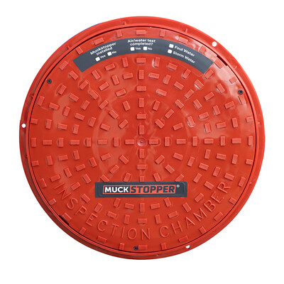 MuckStopper Red 450mm Foul Water Inspection Chamber Cover