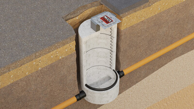 MuckStopper 600M Roads and Sewers Manhole Cross-Section CGI Technical Drawing Render Step 2
