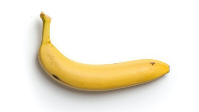 banana on white background - warped pipe