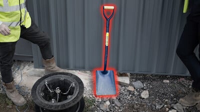 shovel on construction site