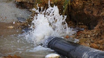 burst water pipe