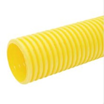 150mm Twinwall Duct x6m PERFORATED; YELLOW Inc Coupler (178mm)