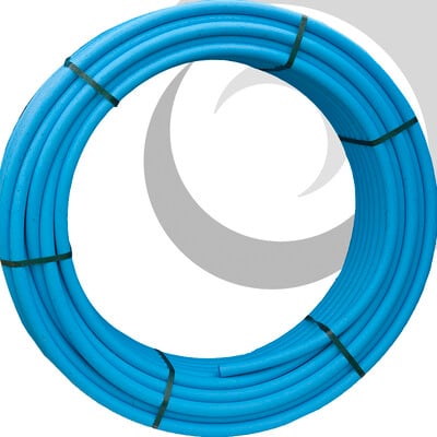 MDPE Water Pipe: 63mm x 50m Coil; BLUE 12.5 bar/ PE80/ SDR11