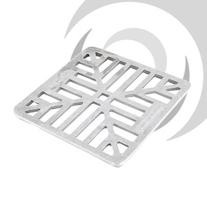 Aluminium Square Bottle Gully Grate 198x198mm With Feet