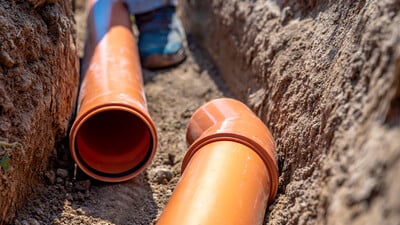 Underground Drainage Pipe Installation Sewer UK