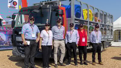 Drainfast Team at PlantWorx 2023 show with truck in the background