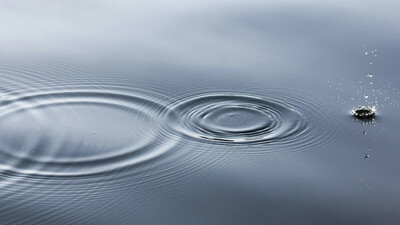 rain water harvesting water surface drip ripples