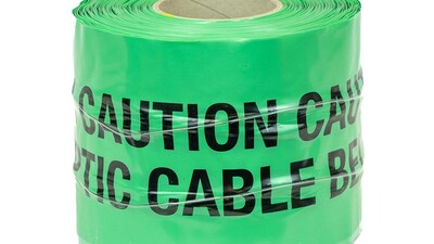 Detectable U/G Warning Tape - Fibre Optic (x100m) Green