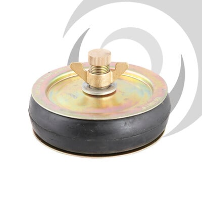 150mm Expanding Pipe Stopper 1/2" Test Thread Pressed Steel; 150-160mm range