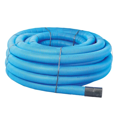 110mm OD Twinwall Duct Coil x50m; BLUE