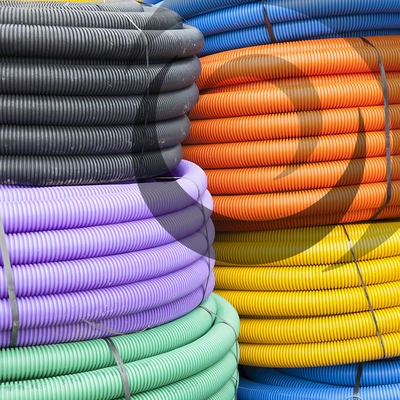 110mm OD Twinwall Duct x50m; YELLOW.