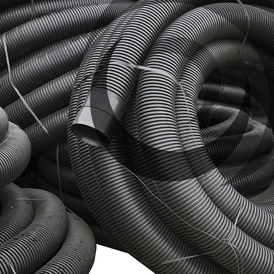 160mm OD TW Electrical Duct x50m Coil BLACK (140mm ID)