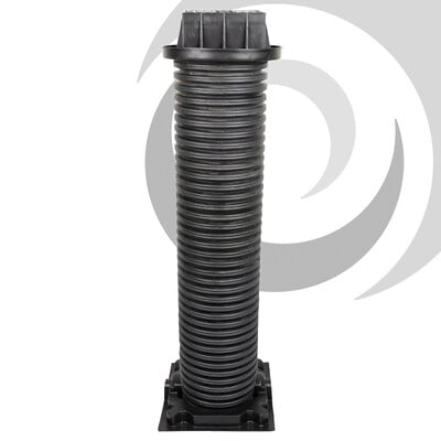 110x110mm Plasson Surface Stop Tap Cover, Hinged Plastic Marked 'Water'