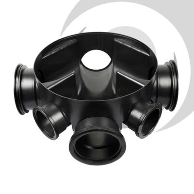 450mm Inspection Chamber Base 160mm Channel 2 x 160mm Inlets & 2 x 110mm Inlets, for installation up to 1.2m