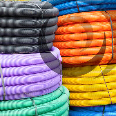 63mm OD Twinwall Duct x50m; PURPLE