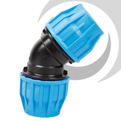 63mm Plasson Compression 45deg Elbow
