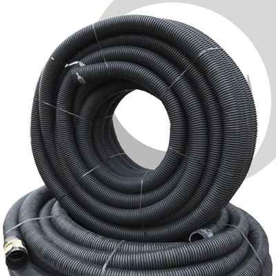 75mm OD Twinwall Duct x50m; BLACK