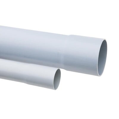 96mm BT Type Rigid Duct Single Socket Pipe x6m; Grey