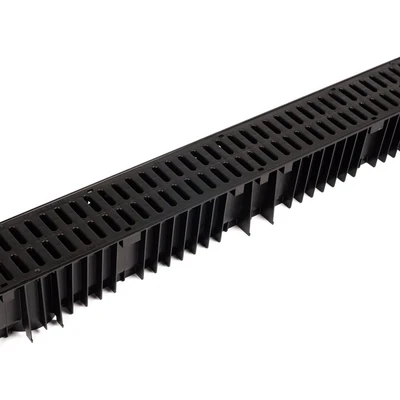 100mm Polypropylene Drainage Channel Grating, A15 (1m Length) 105mm Internal Depth