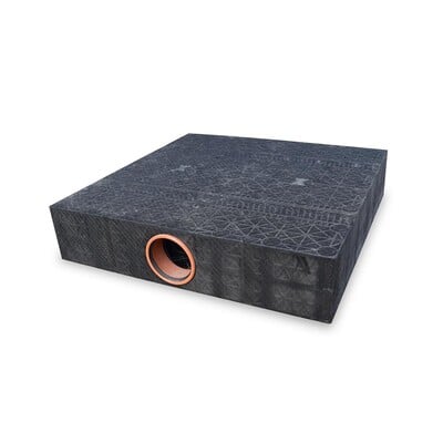 708mm x 708mm x 150mm Distribution Tank (Double) Wrapped in mesh c/w 110mm Socket