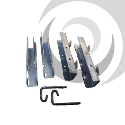 QuadBox Cable Bearer Kit (2x wall bracket, 2x cable bearer, 2x Locking Pin) BT Approved; Galvanised to EN1461