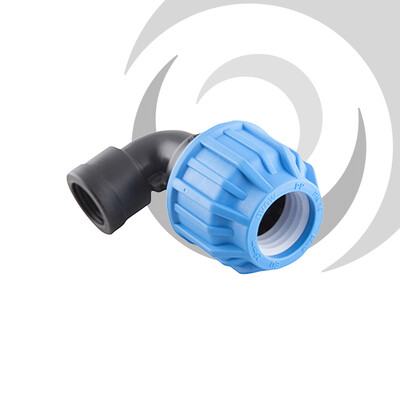 20mm x 1/2" Comp. 90deg Elbow FEMALE Thread