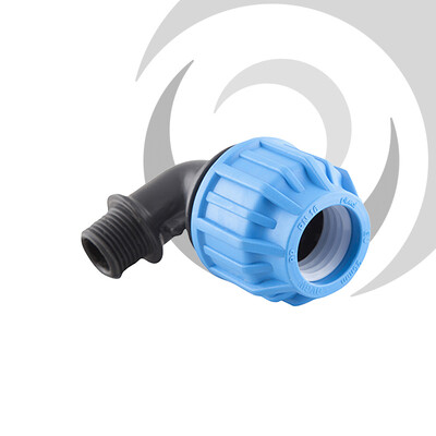 20mm x 1/2" Comp. 90deg Elbow MALE Thread