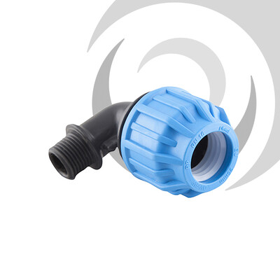 25mm x 3/4" Comp. 90deg Elbow MALE Thread