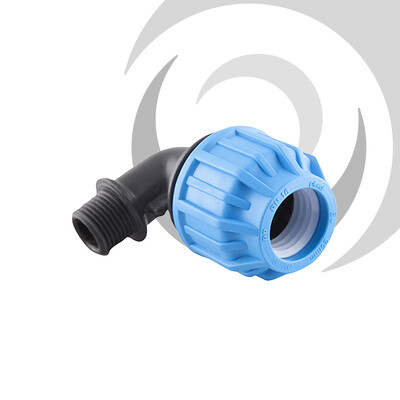 32mm x 3/4" Comp. 90deg Elbow MALE Thread
