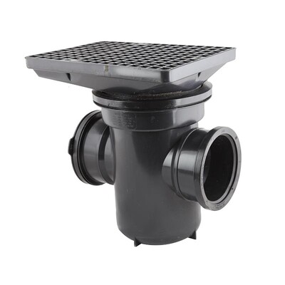 110mm Rectangular B/Inlet Bottle Gully Black
