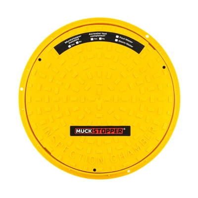 MuckStopper Yellow 450mm High-Visibility Inspection Chamber Cover
